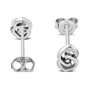 6pairs, Plain Silver Celtic knot Stud Earrings, ep287